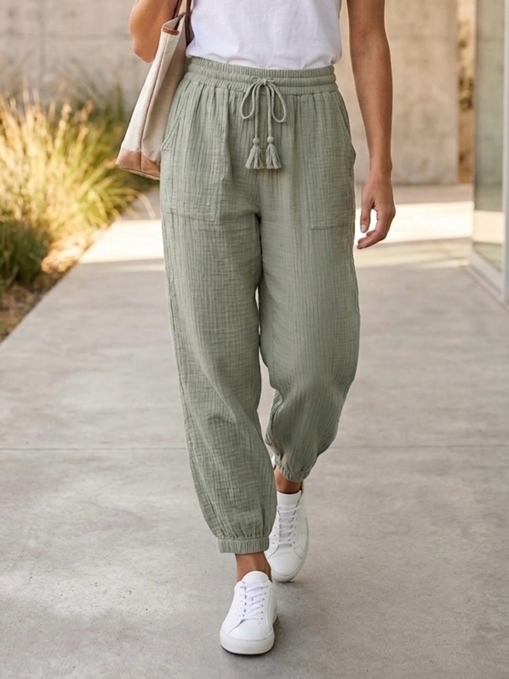 JAPNA LOUNGE GAUZE JOGGERS size L